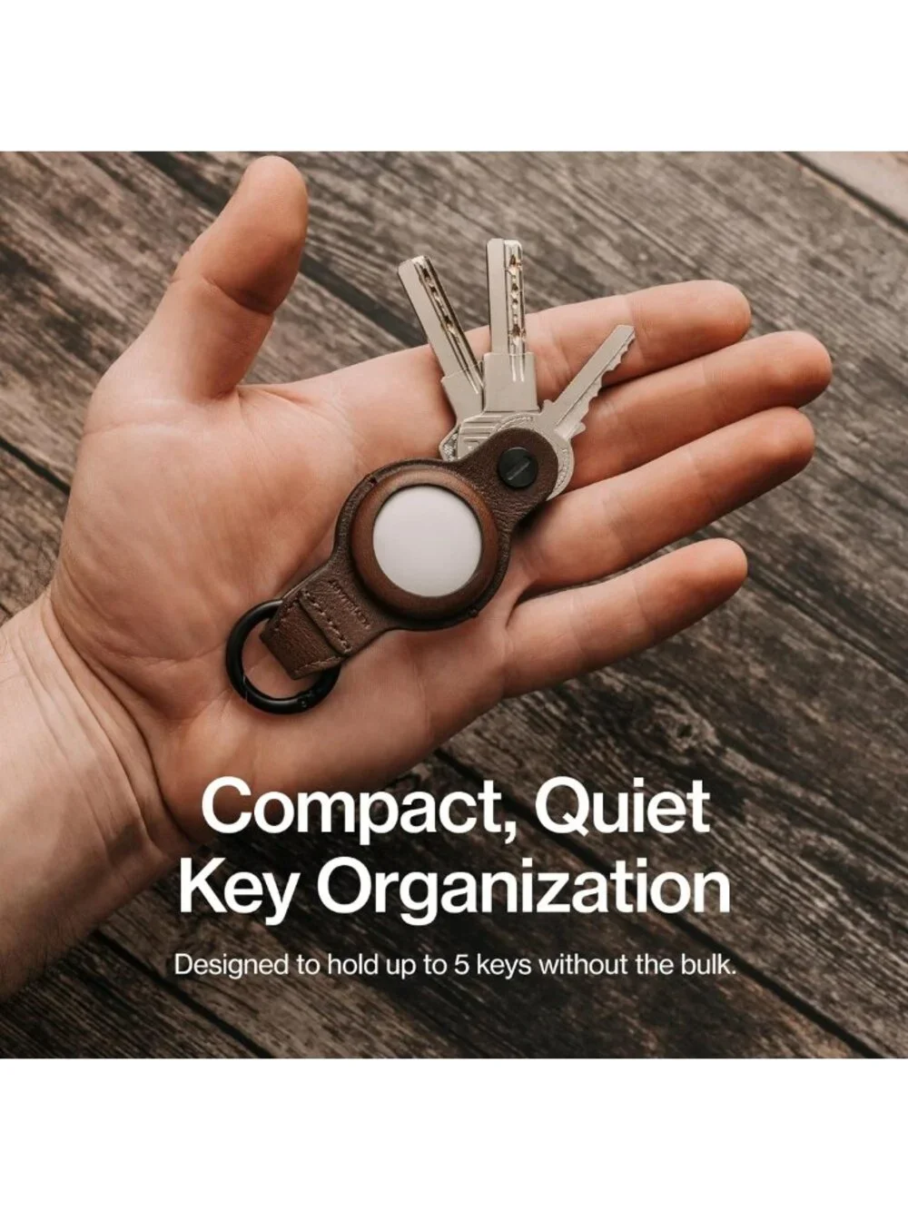 Premium Keychain Holder for Apple AirTag | 5-Key Organizer Keychain Accessory